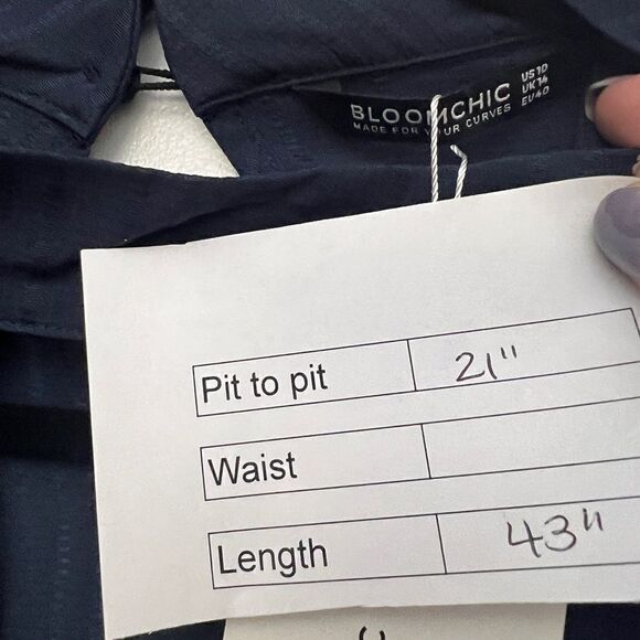 Bloomchic Long Sleeve Knee Length Navy - Picture 9 of 9